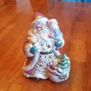 Ceramic Santa Cutout Candle Holder